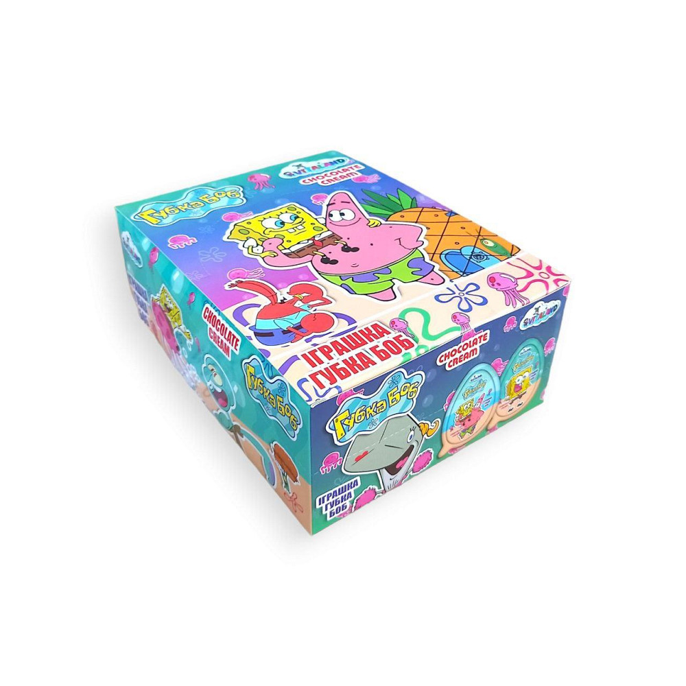 Упаковка яєць із сюрпризом Губка Боб 12 шт. — дитячі іграшки-сюрпризи в пластикових яйцях Харків - фото 3