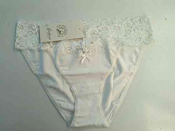 Жіночі трусики Танга з бавовни з мереживним поясом колір Шампань Marsana 01-051 L Київ