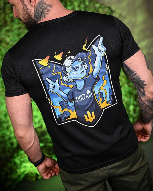 Тактическая потоотводящая футболка сППОкій black ПП7715 Одесса - изображение 7