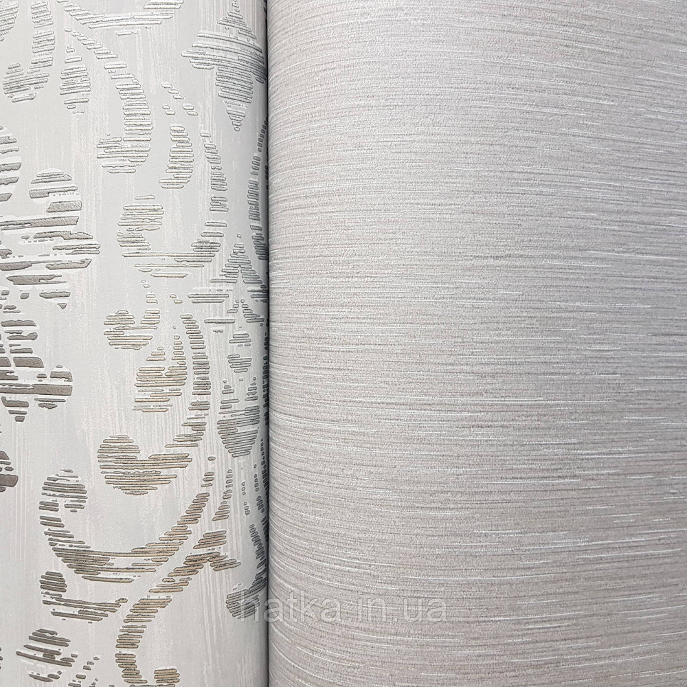 Шпалери флізелінові еко Galerie Metallic FX 0,53Х10 англія горизонтальні смужки розмиті сірі металік Київ - фото 2