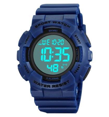 Чоловічий наручний спортивний годинник Skmei 2081 Синій з білим Київ