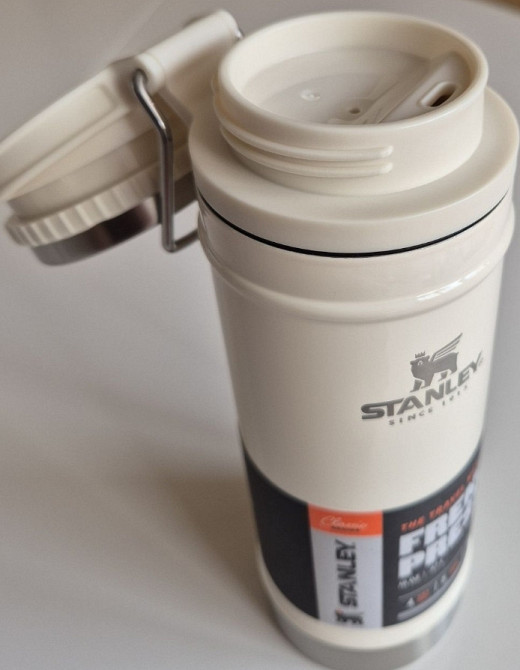 Stanley термокружка френч-прес 0.47л бежева оригінал США. Харків - фото 5