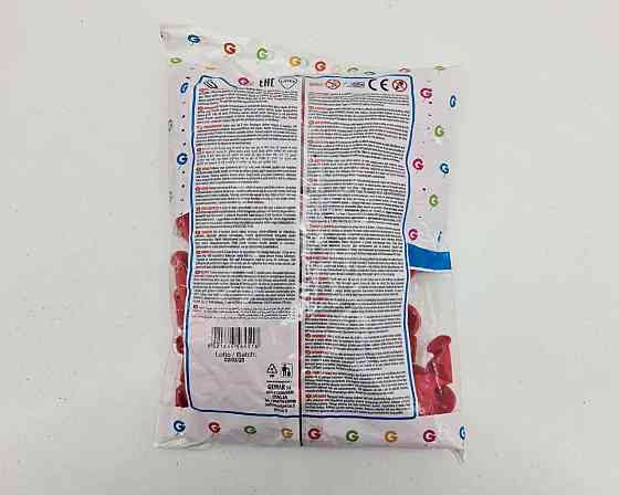 Повітряні кулі серце 10" (25 см) червоне пастель 100 шт (1 пач.) Харків