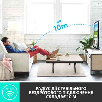 Клавиатура Logitech K400 Plus Touch Wireless UA Black (920-007145) Винница