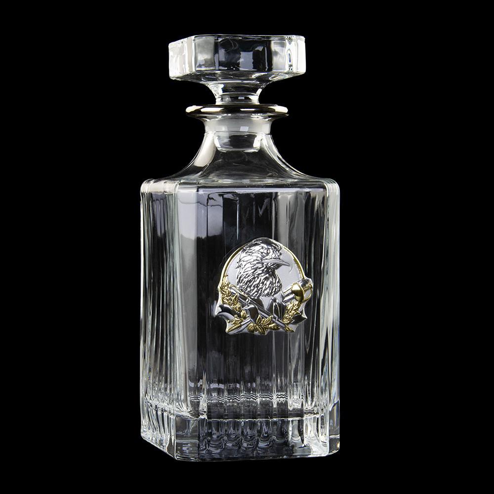 Набір для віскі Boss Crystal Генеральский (графин + 4 келихи) декорований золотом і сріблом Вінниця - фото 5