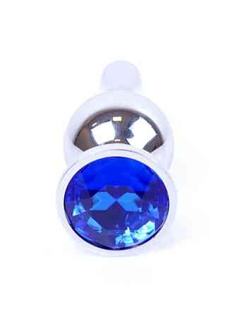 Анальна пробка - Jewellery Silver BUTT PLUG- Dark Blue Sex Aura Київ