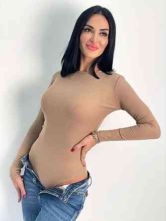 Жіночий трикотажний боді (рубчик) оптом | Розпродаж моделі Київ