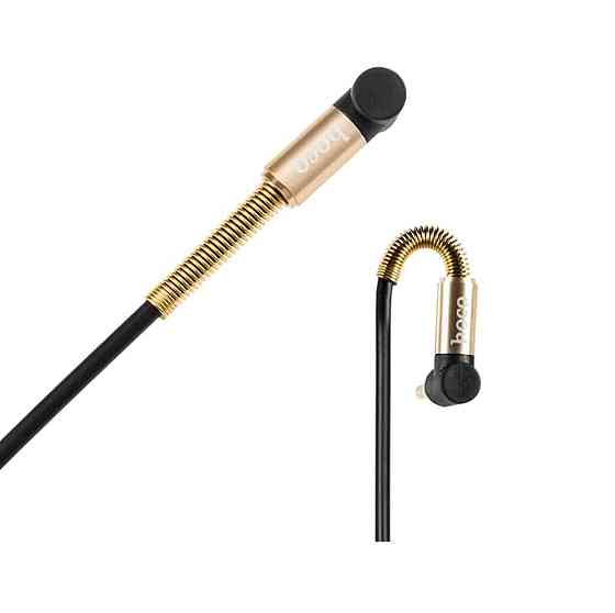 Аудiокабель HOCO UPA02 AUX Spring Audio cable Black Київ