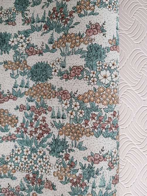 Шпалери вінілові Lutece Melody 51196803 квіти листя польові маленькі на рожевому тлі Київ - фото 4