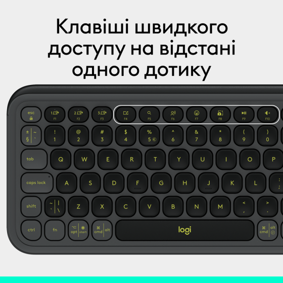 Клавіатура Logitech POP Icon Keys Graphite UKR (L920-013157) (7031715) Київ