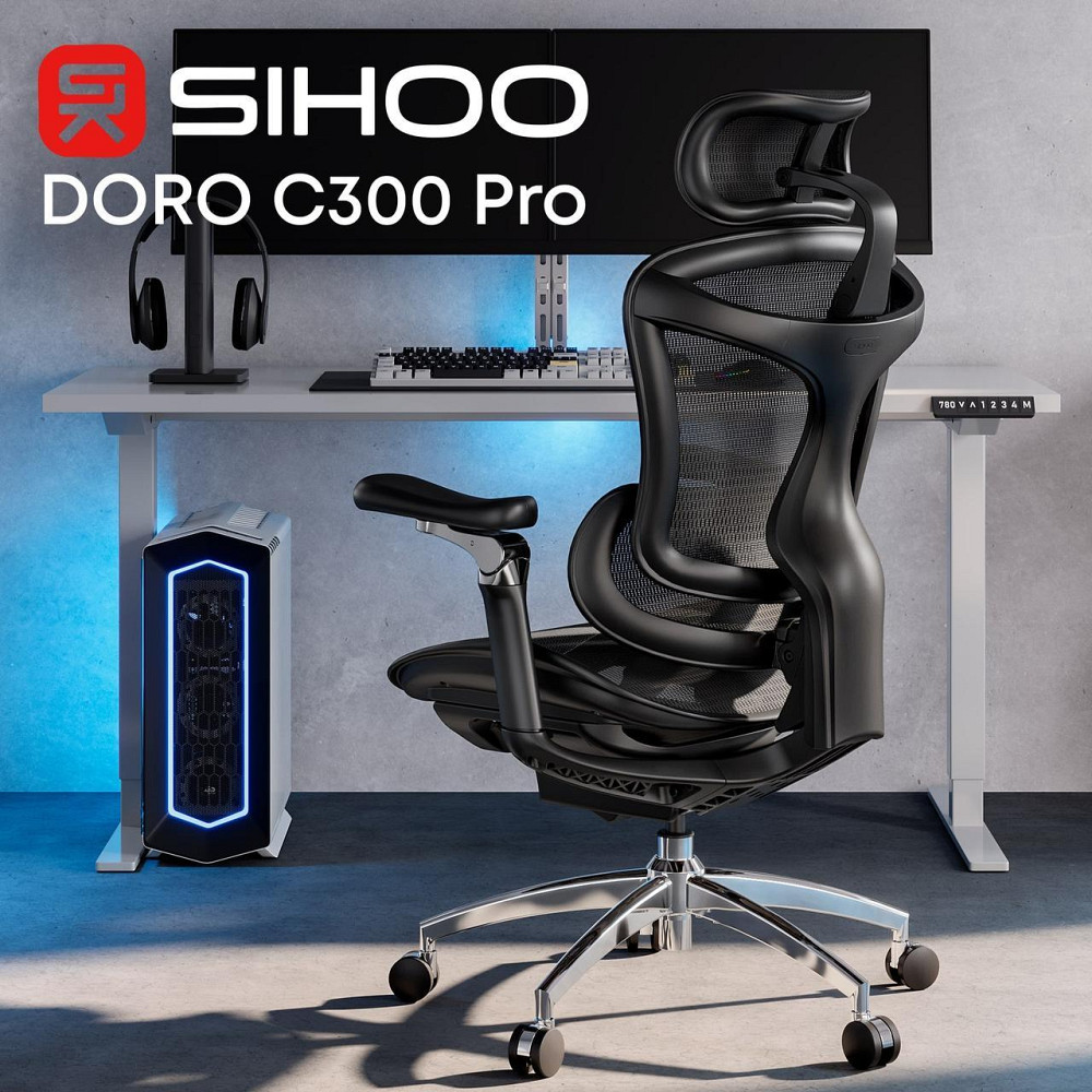 Крісло офісне Sihoo Doro C300 Pro Mesh Black (DORO-C300-PRO-M101) ( 17925 ) Харків - фото 7