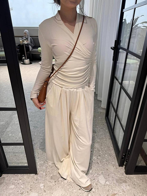 Женский стильный повседневный комплект двойка ангора Молочный, 46/48 Одесса - изображение 1