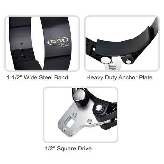 Знімач оливного фільтра 110-128 мм Heavy Duty TOPTUL JDDU1113 Одеса