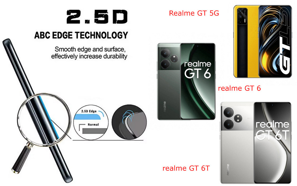 Захисне скло ArmorGlass для Realme GT 5G, realme GT 6, realme GT 6T – стійке до подряпин та ударів Київ - фото 2