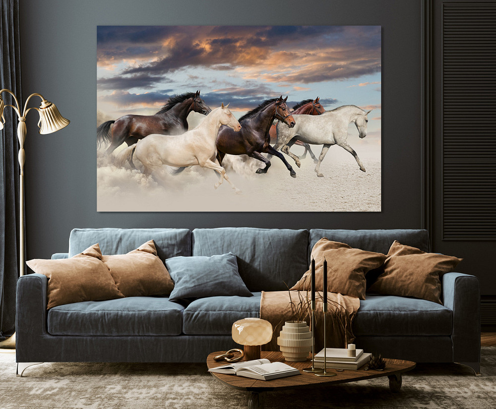 Картина полотно у вітальню / спальню  Природа Коней   MLP_380 ( 60х30см ) 50x100 см Київ - фото 3