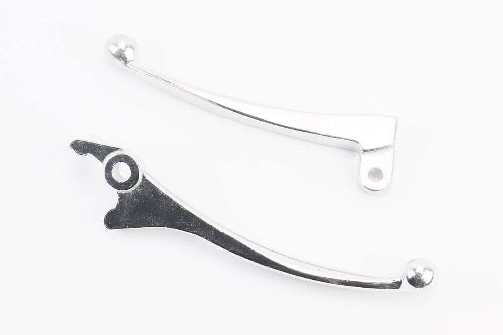 Важелі керма лівий, правий к-кт 2шт (під диск. / барабан. гальмо) Suzuki AD50 "хром" Київ - фото 1