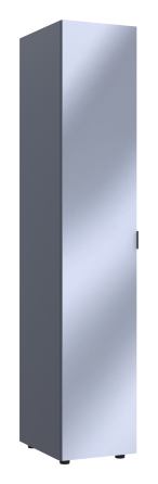 Шафа-пенал з дзеркалом Doros Гелар 39х49,5х203,4 см Графіт (DRS-011130) Львів