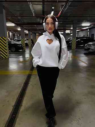 Жіночий прогулянковий костюм тринит на флісі Білий Одеса