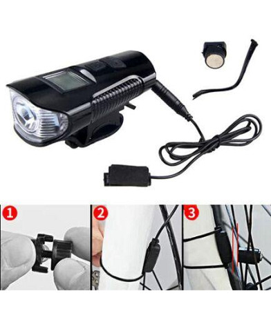 Вело фонарь + компьютер + звонок XA-585-T6+2LED micro USB встроенный аккумулятор (4 режима) Винница - изображение 10