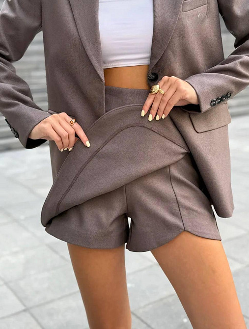 Жіночий стильний елегантний костюм-двійка костюмка Моко, 46/48 Одеса - фото 2