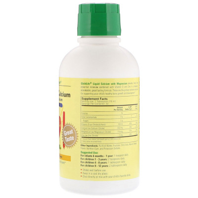 Мінерали ChildLife Рідкий Кальцій і Магній для Дітей зі Смаком Апельсину, (CDL-10700) Вінниця - фото 2