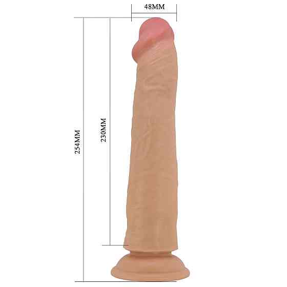 Фалоімітатор PRETTY LOVE -SHARIFE 10(254mm) Sliding Skin Series TPR, Suction base Bendable Sex Aura Київ