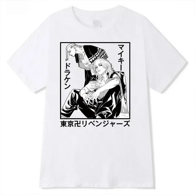 Футболка чоловіча з аніме принтом Токійські МясникиРозмір оверсайз (S/M/L) Білий AnimeT1040 Дніпро - фото 3