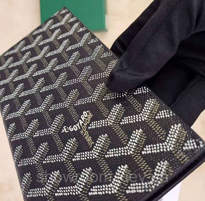 Мужской бумажник Goyard (099) Lux black Киев - изображение 7