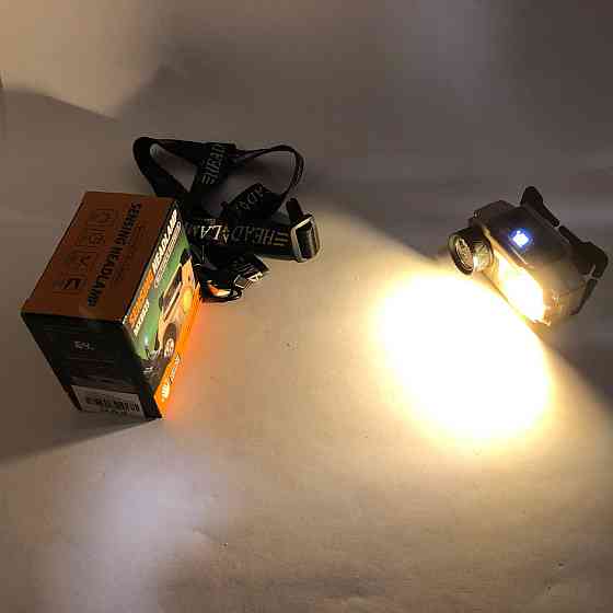 Ліхтарик світлодіодний для туриста CH-8825-3P35+COB(white+yellow)+RGB, Налобник туристичний TC-31 Київ