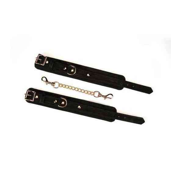 Наручники Liebe Seele Boudoir Amor Wrist Cuffs Black, з’єднувальний ланцюжок на карабінах Sex Aura Київ