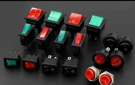 Набор кнопок 10 шт | Пусковая кнопка 6A-10A 220V | Киев