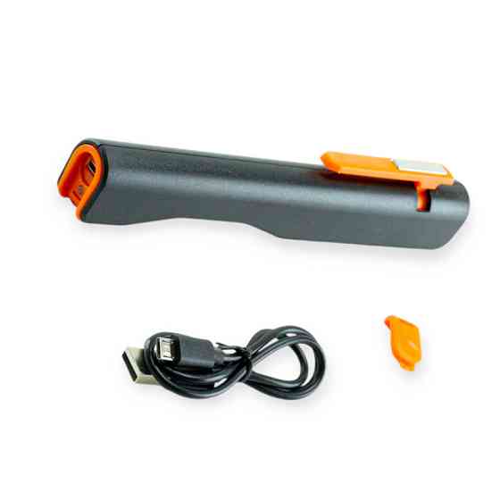 Ліхтар 3w cob + 1 led, акб li-ion 800 мач, mini usb, повор. затискач з магнітною смугою DK інспекційний Мукачево