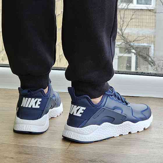 Чоловічі Сині Кросівки Nike Huarache Шкіряні Найк (розміри: 41,42,43,44,45) Відео Огляд Дніпро