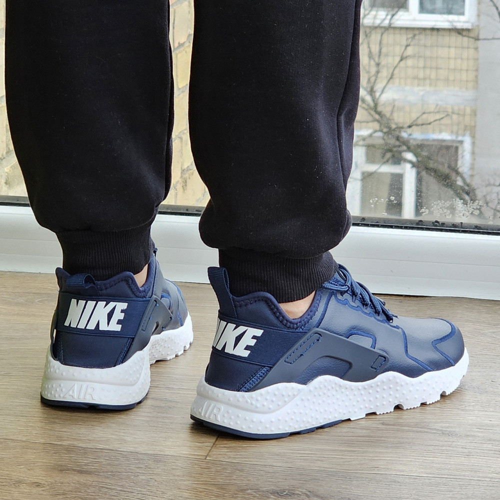 Чоловічі Сині Кросівки Nike Huarache Шкіряні Найк (розміри: 41,42,43,44,45) Відео Огляд Дніпро - фото 6