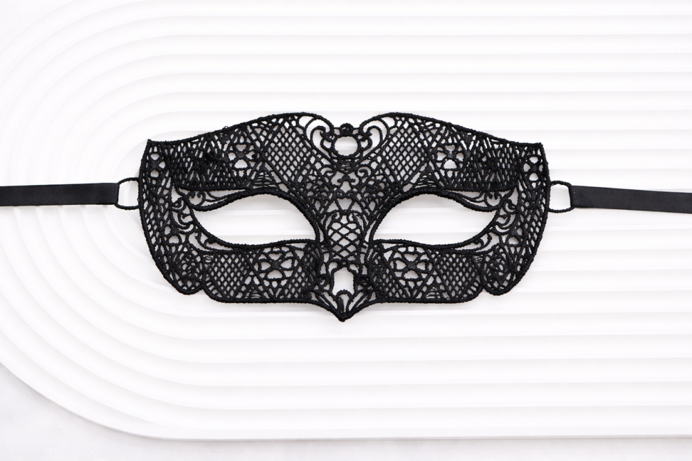 Маска карнавальная кружевная вечерняя one size черный Киев - изображение 1