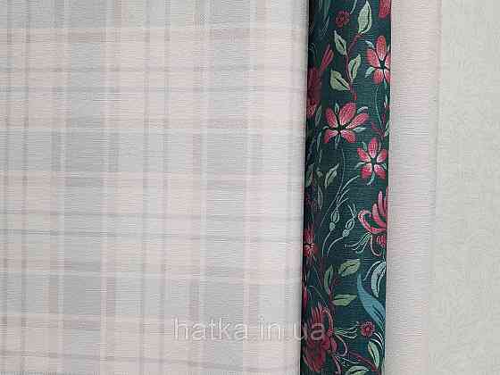 Шпалери вінілові на флізеліні A.S.Creation Maison charme 0.53x10 прованс смужки клітки блакитні бежеві Київ