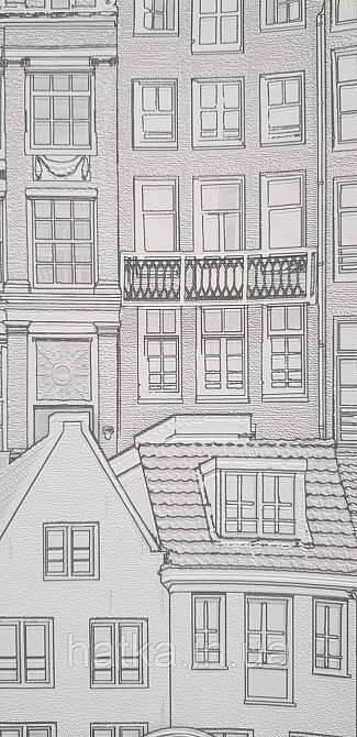 Шпалери вінілові на флізеліні AdaWall Roka 1.06х10 дому білі сірі 23115-1 Київ - фото 2