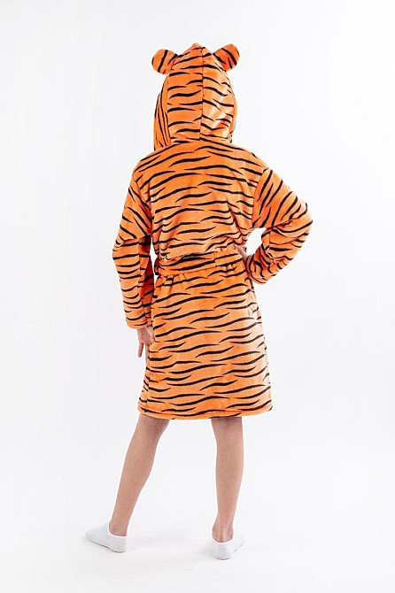 Халат дитячий теплий, оранжевий Тигреня топ Крохатушка одяг Київ - фото 3
