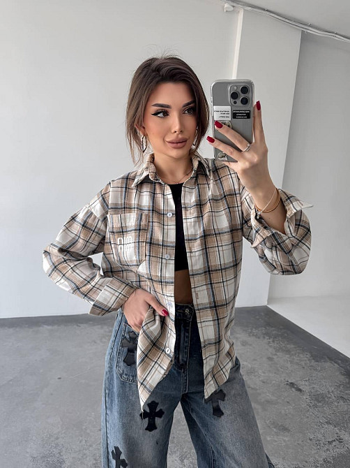 Жіноча картата сорочка (з накатом) 42-46, карта 29 Одеса - фото 3