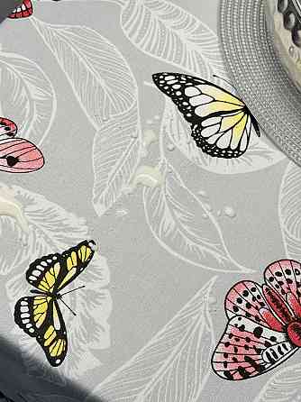 Ecotton Скатертина Ecotton DUCK 170х200 см водовідштовхувальна сіра 5725-13 Метелики Коломия