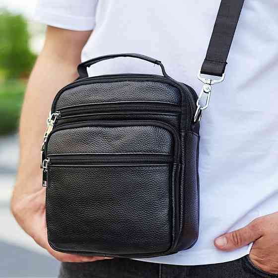 Чорна шкіряна чоловіча сумка-барсетка Bexhill Київ