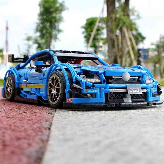 Конструктор дитячий спорткар.Спортивна машина Mercedes-Benz AMG G63 на управлінні на 1989 деталей, синій Кам'янець-Подільський