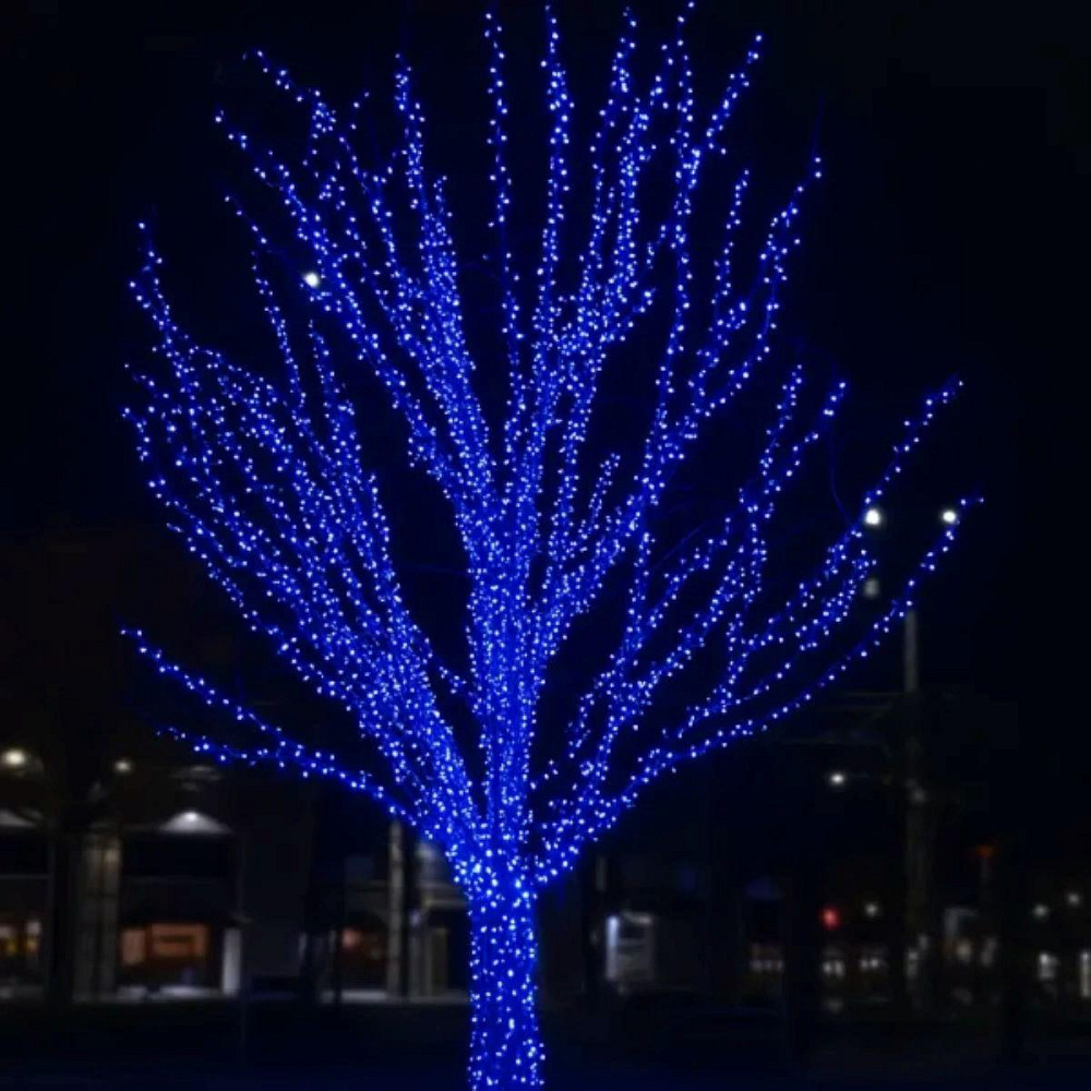 Гірлянда Нитка вулична 30 (м) 300 LED чорний провід Синій CF300L30MBBL Київ - фото 2