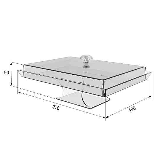 Тарелка для сыра EKOSTAR из акрила 276х196х90 Киев