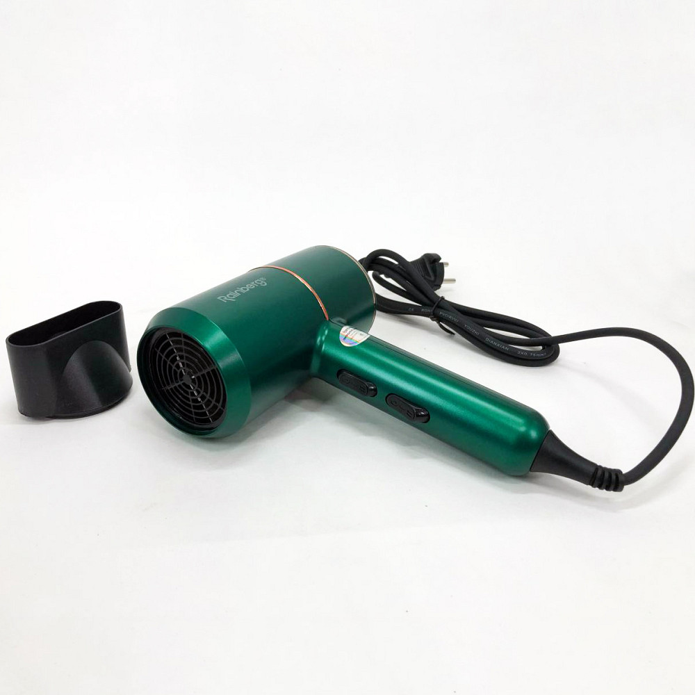 Фен без шкоди для волосся Rainberg RB-2211, Фен з потужним мотором Портативний з насадками NH-96 Івано-Франківськ - фото 2