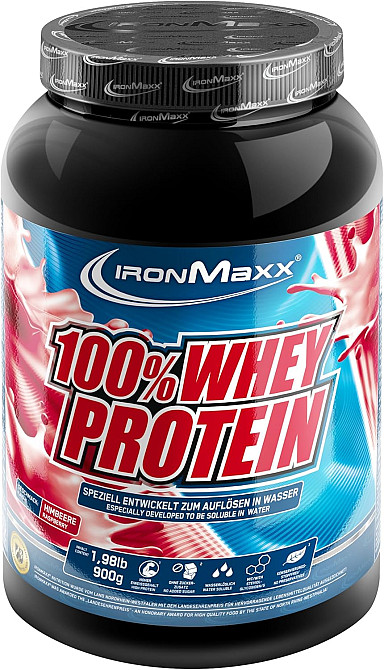 Протеин Ironmaxx 100% Whey Protein 900 g (Raspberry) Луцк - изображение 1