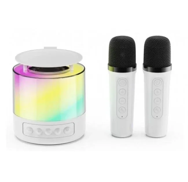 Дитяча караоке-колонка K19 з RGB-підсвічуванням, Bluetooth 5.3, 2 мікрофони, 5 Вт, портативна Одеса - фото 1