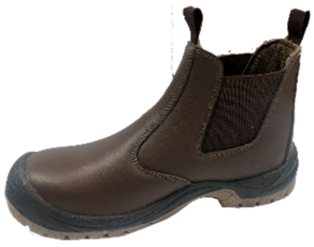 Чоботи низькі робочі з полірованої спилок шкіри YATO CHELSEA розм. 44, коричневі з поліурет підошвою Одеса - фото 2