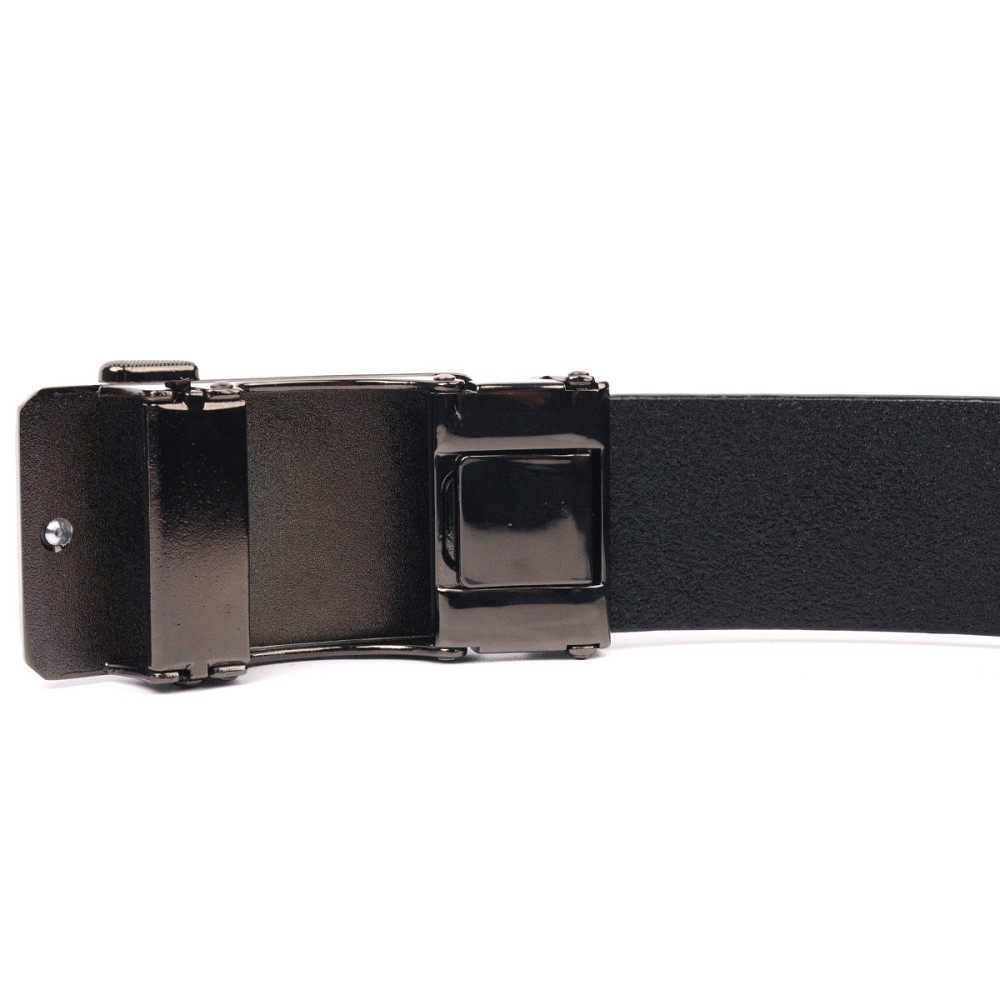 Ремінь чоловічий з пряжкою автомат Vintage 20378 Чорний Київ - фото 2