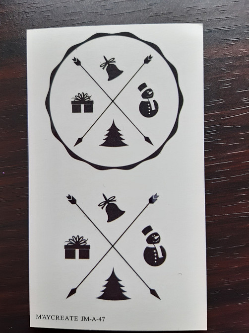 Новорічна тимчасове татуювання - 10*6см Київ - фото 1